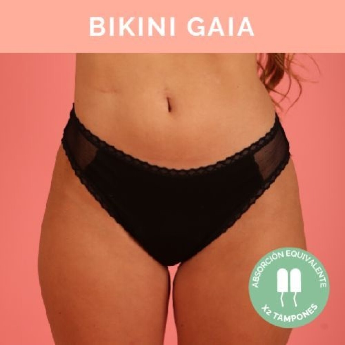 Bombacha Menstrual Bikini Gaia Puntilla Talle Xl 