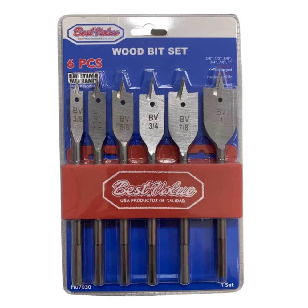 JUEGO DE MECHAS PLANAS 6PZ Juego De Mechas Planas 6pz