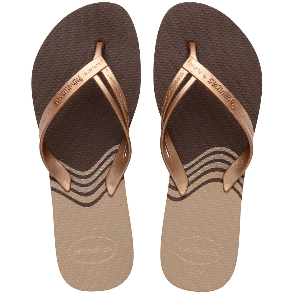 Sandalias Havaianas Elegance Print Mujer Cafe
