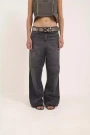 JEAN BAGGY OLIVO BLACK Gris