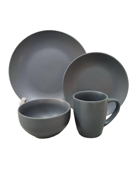 JUEGO VAJILLA 16PCS 27/20/14/350MLGRIS MATE JUEGO VAJILLA 16PCS 27/20/14/350MLGRIS MATE
