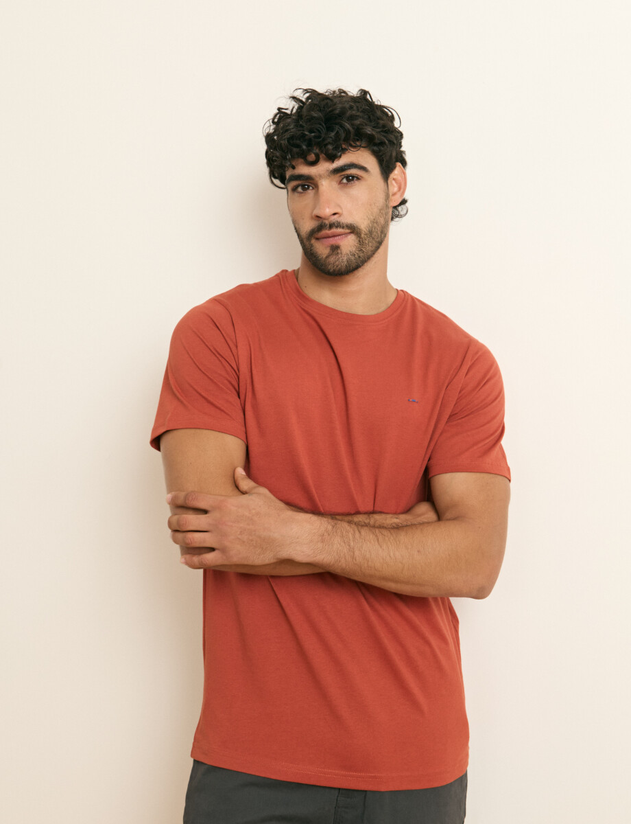 520658 T-SHIRT HARRINGTON LABEL Ladrillo