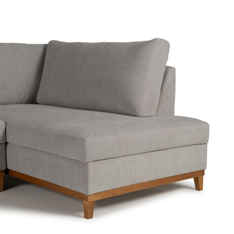 Rinconera Belfast - Tela Microfibra - Chaise derecho 2228 (Gris)