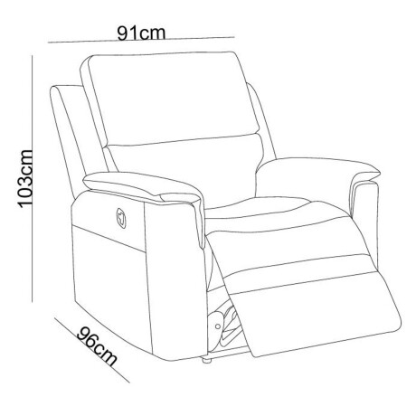 RECLINER MANUAL TELA MARRON LAGOS MOKA