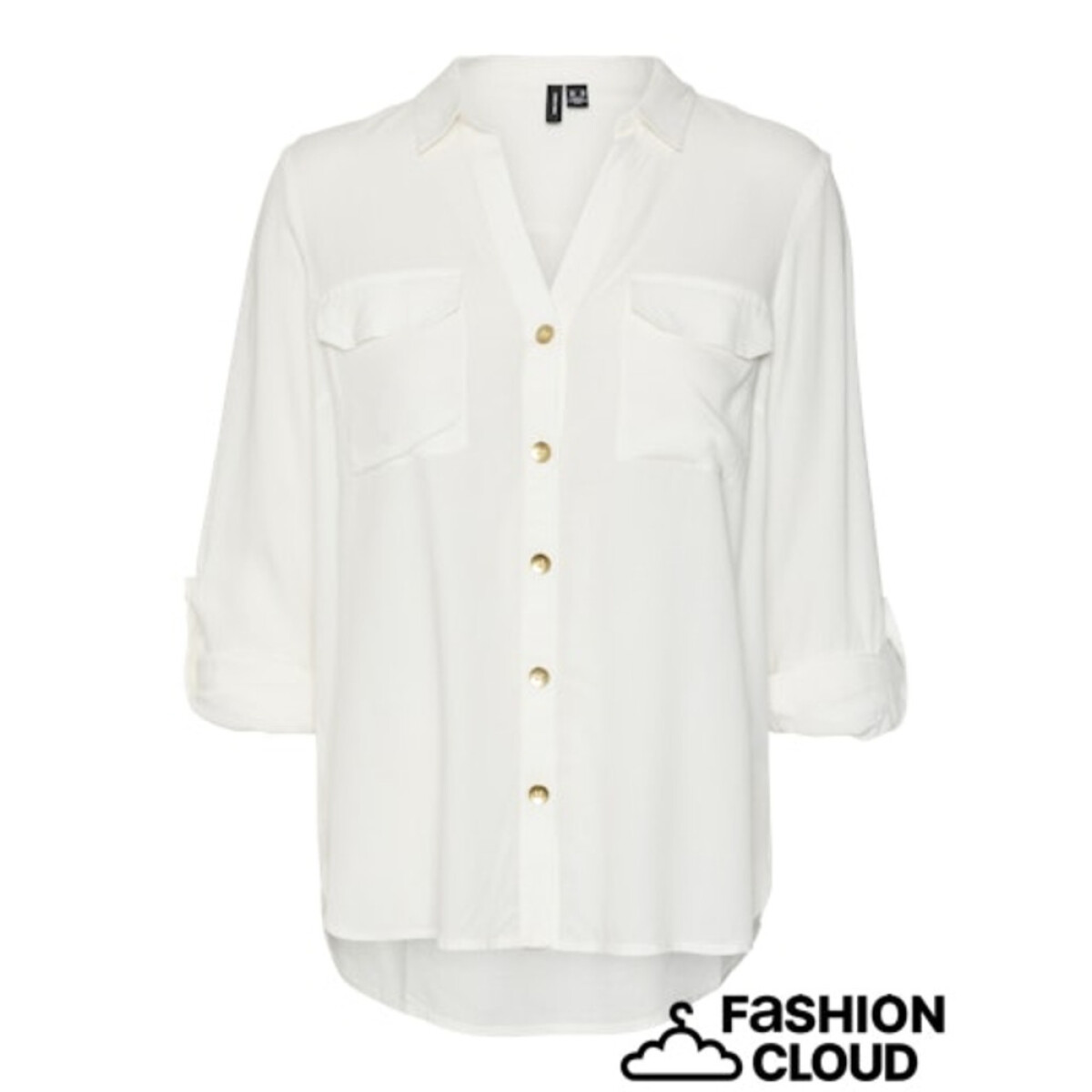 VMBUMPY LS GLITTER SHIRT WVN GA NOOS - CORE-12 1 Snow White/Stripes Gold lu 