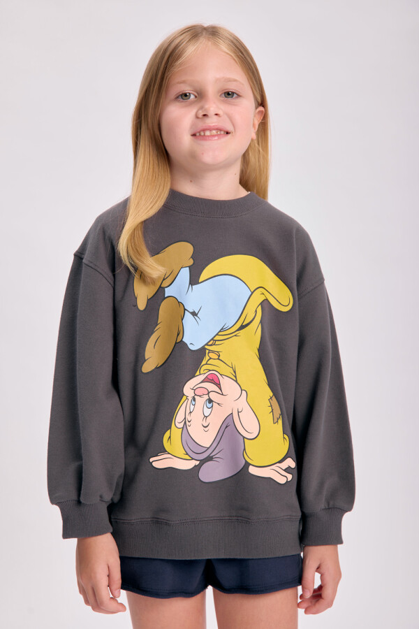 Buzo deportivo estampa Blancanieves Gris