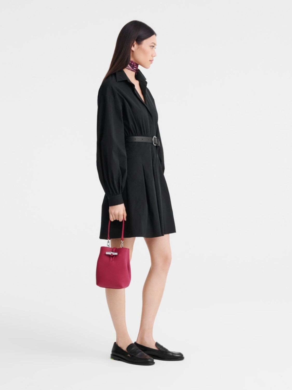 Longchamp - Le Roseau XS Bucket Bag Fucsia