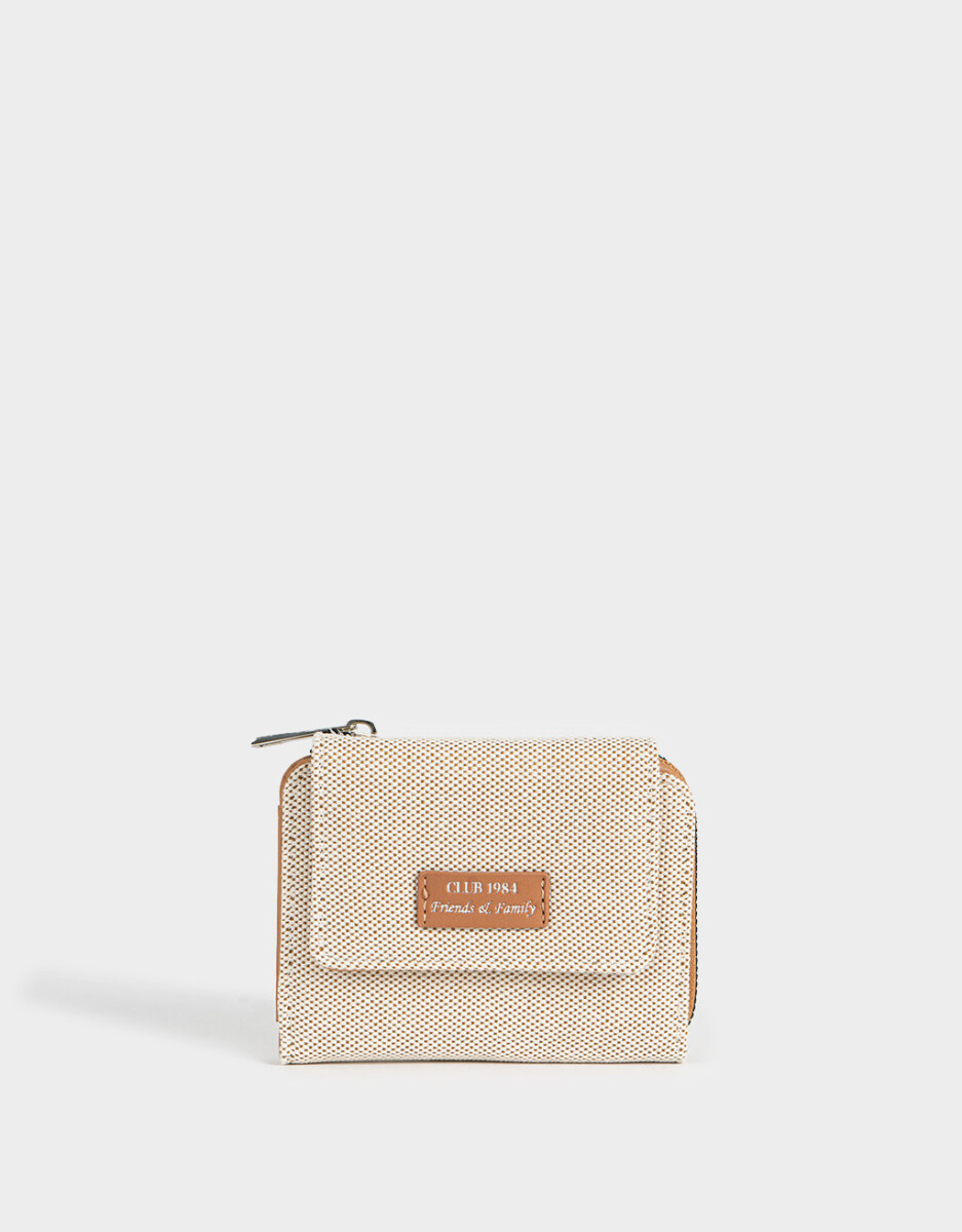 Billetera Solapa Beige 