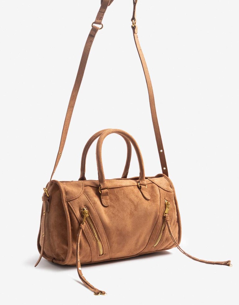 City Cartera Formato City Con Cierres - Marron Suela