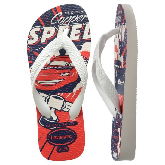 Ojotas Havaianas Kids Cars Blanco