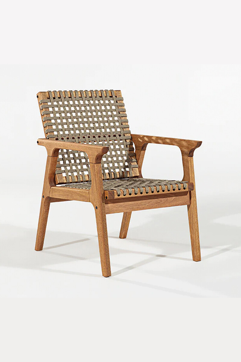 TRACO POLTRONA - POLTRONA TRACO CUERDA RAMI 58x72x83CM JATOBA 