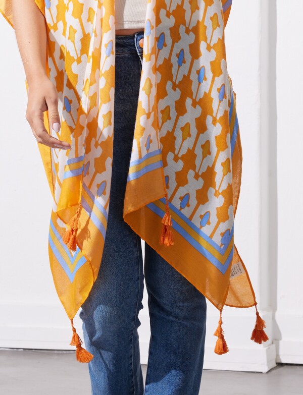 Kimono Printed ANARANJADO/MULTI