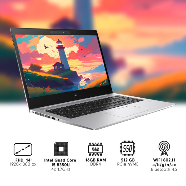 Notebook Hp Elitebook 840 G5 I5 16gb Ram | 512gb Ssd |14" NOTEBOOK RFPL HP 840 G5 I5/16/256/14