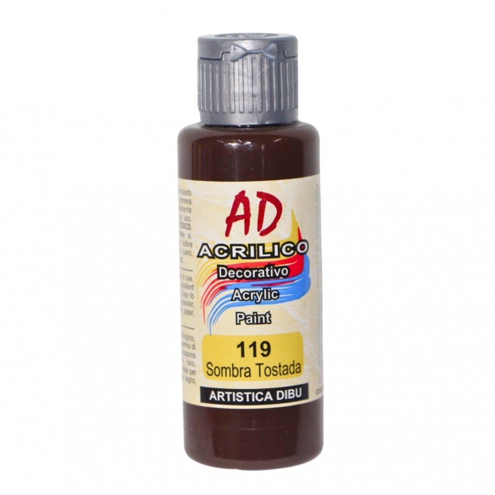 PINTURA ACRILICA ARTISTICA DIBU 60 ML. DIFERENTES COLORES COLOR SOMBRA TOSTADA 119