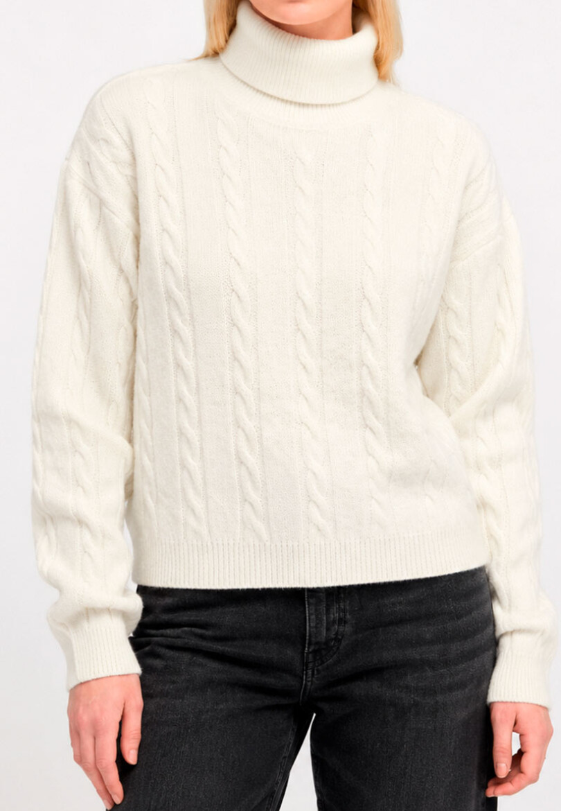 Polera trenza Blanco