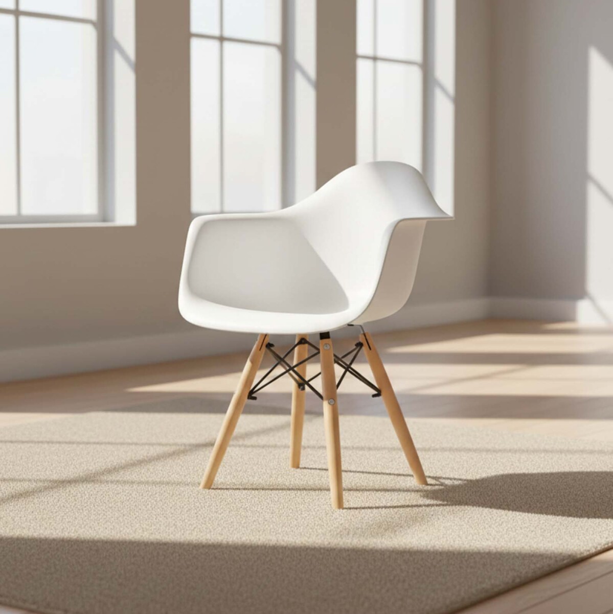 BUTACA - POLIPROPILENO-Y-MADERA BLANCO KIDS XH-8066S 