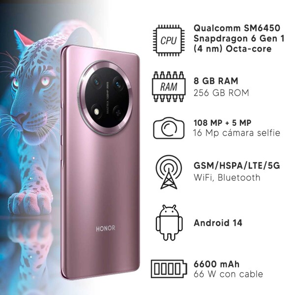 Honor Magic7 Lite 8/256gb 5g VIOLETA