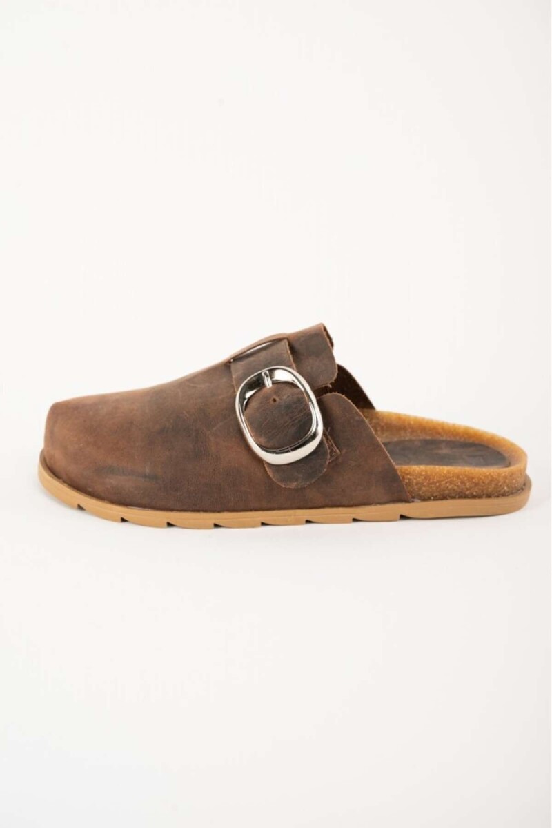 Zueco Cuero - Chocolate 