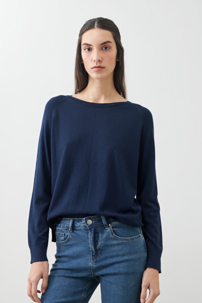 Sweater básico azul marino