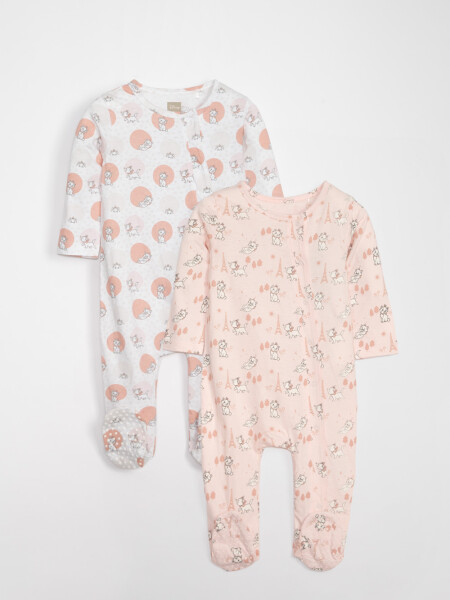 Pack x2 enterito pijama estampado Marie Rosa