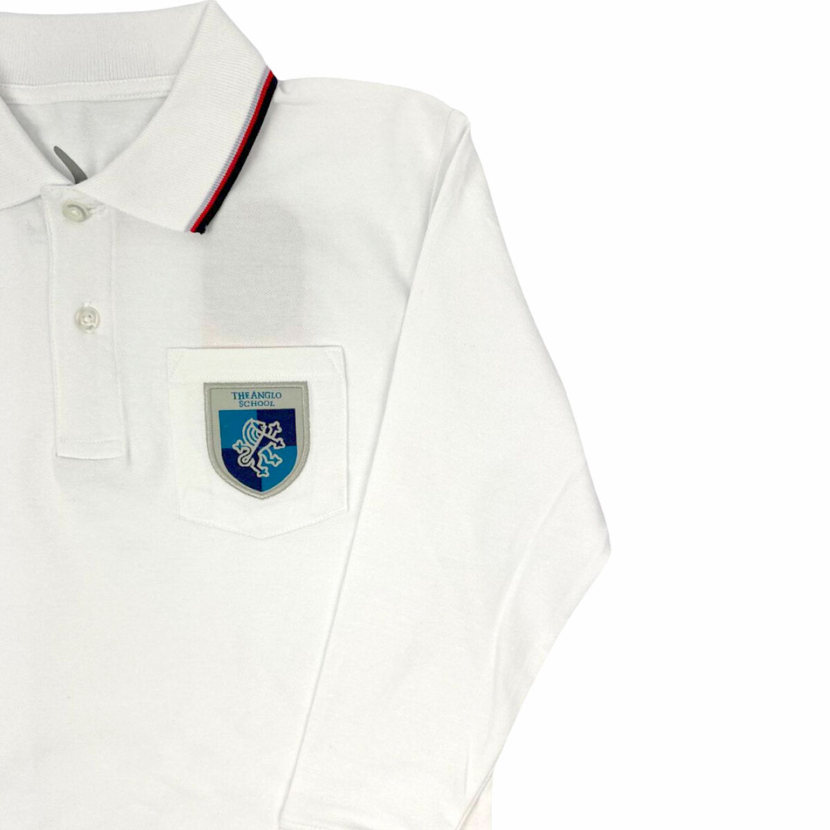 Remera Polo manga larga The Anglo School Blanco