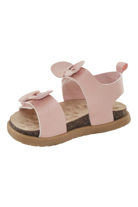 Sandalias con glitter, rosadas Sin color
