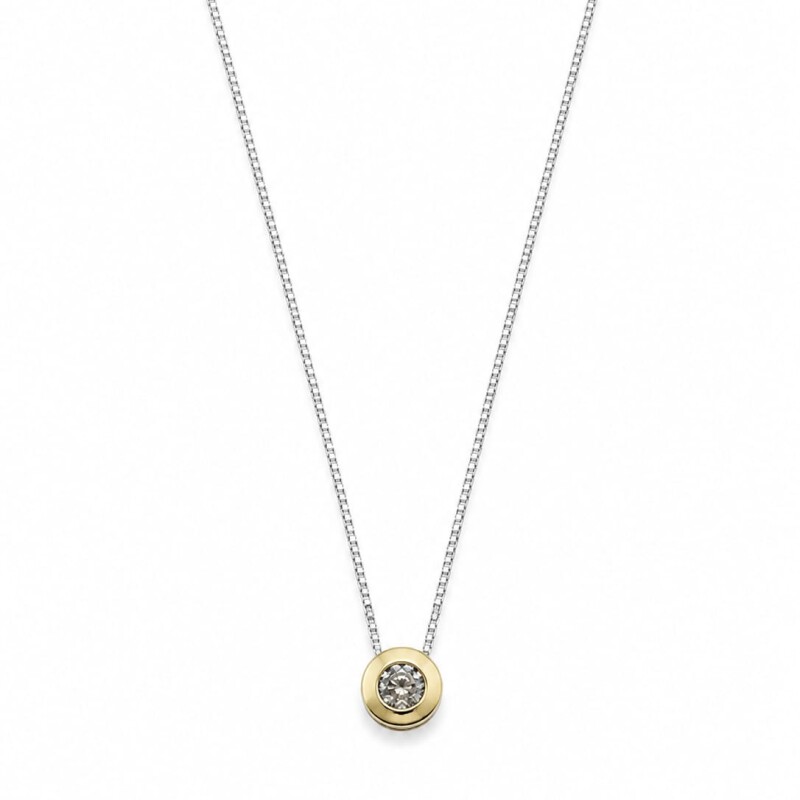 Conjunto cadena colgante punto de luz plata y oro Conjunto cadena colgante punto de luz plata y oro