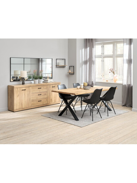 Silla de comedor KLARUP polipiel negro/negr Silla de comedor KLARUP polipiel negro/negr