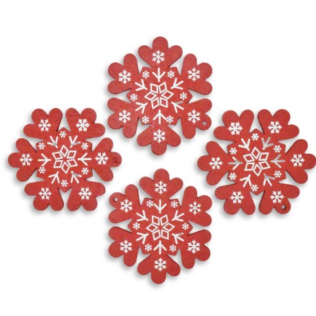 ADORNO NAVIDEÑO MADERA 7CM X 4PCS ADORNO NAVIDEÑO MADERA 7CM X 4PCS