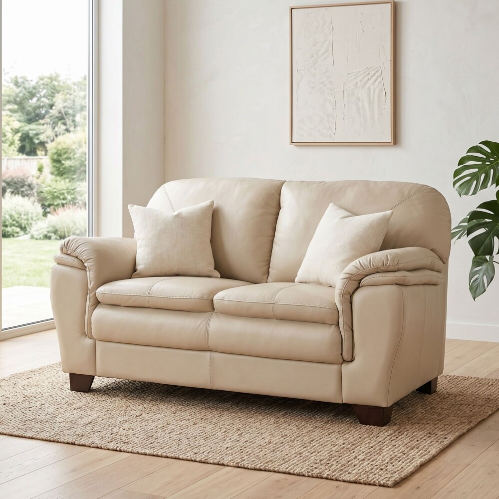 Sillón 100% Cuero - 2 Cuerpos - Monza Arena