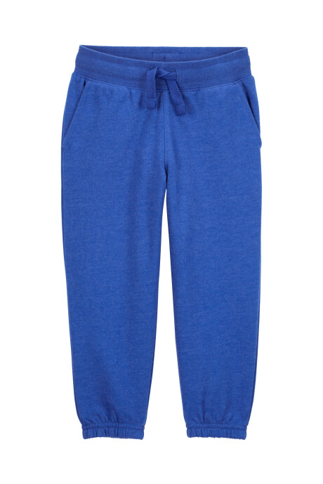 Pantalón deportivo de algodón, con logo, azul Sin color