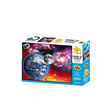Puzzle Discovery 500 Pzs 3D Tierra y Luna 001