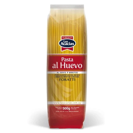 FIDEOS LAS ACACIAS AL HUEVO FORATTI DE 500 GRS FIDEOS LAS ACACIAS AL HUEVO FORATTI DE 500 GRS