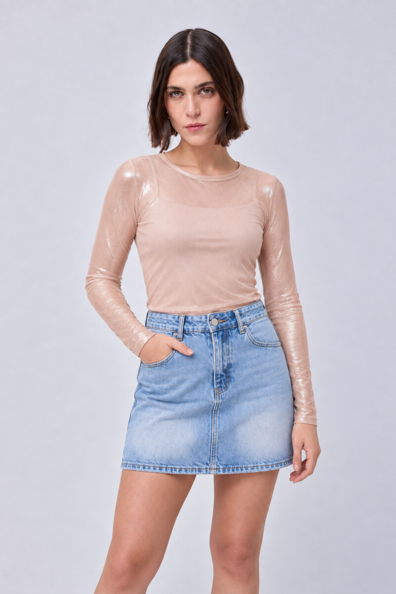 Remera Tul - Rosa 