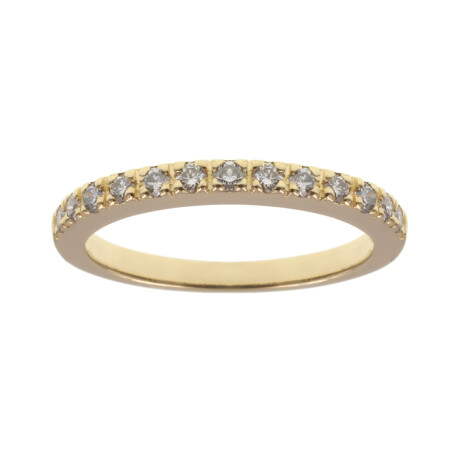 Anillo medio sin fin de oro amarillo 18k con brillantes N8812 Anillo medio sin fin de oro amarillo 18k con brillantes N8812
