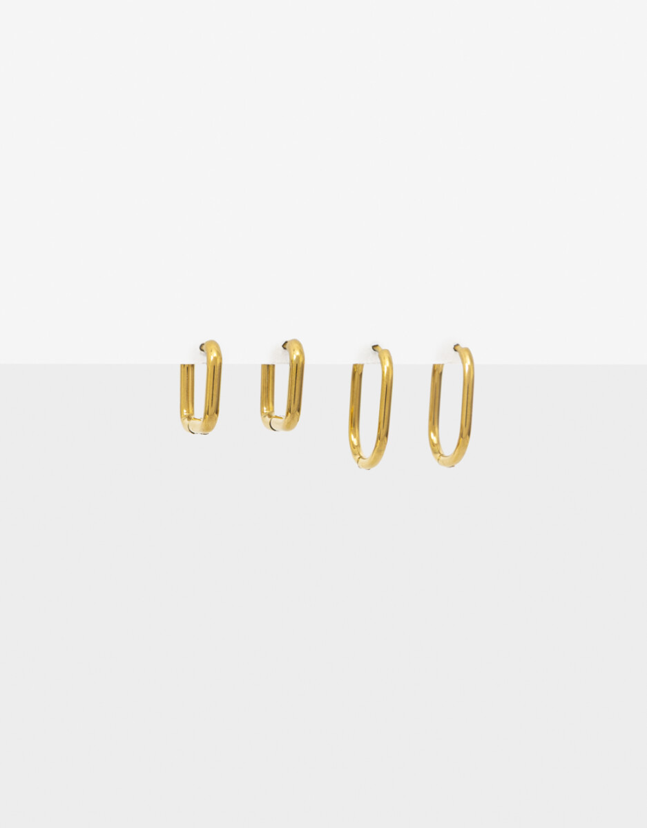 Set De Argollas Acero 