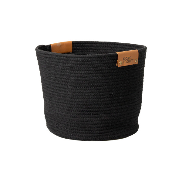 CESTO DE ALGODÓN CON ASA Ø 38X30 CM NEGRO NEGRO