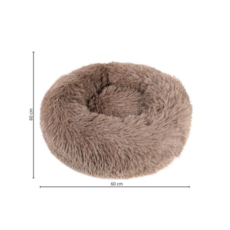 Cama tipo dona para Perro/Gato 60 cm marrón