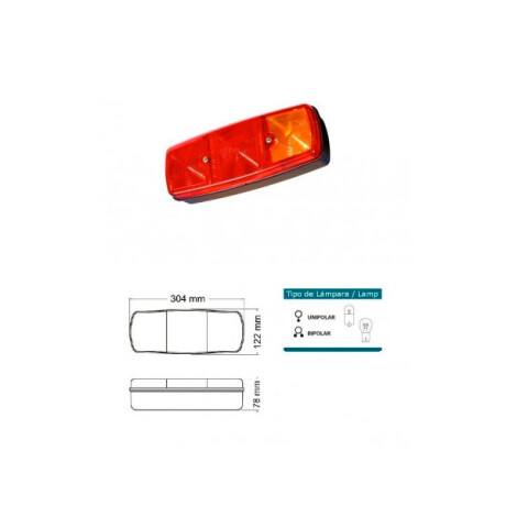 FAROL MERCEDES BENZ TRAS.CORTO 1313 1113 80/88 - FAROL MERCEDES BENZ TRAS.CORTO 1313 1113 80/88 -