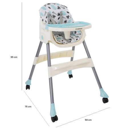 Silla de Comer para Bebes Bebesit Steps con Bandeja 2 en 1 Verde