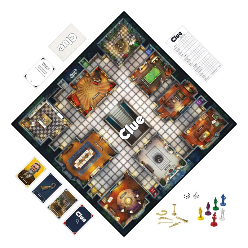 Juego de Mesa Clue - Juegos de Misterio para 2 a 6 Jugadores Juego de Mesa Clue - Juegos de Misterio para 2 a 6 Jugadores