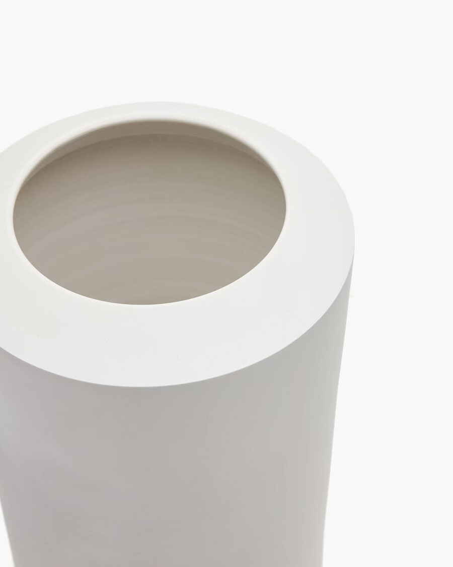 Jarrón Estartit de cerámica blanco grande 39 cm