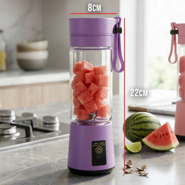 Licuadora Portatil Mini Recargable Usb Batidora Jugos Frutas IMBACK Violeta Licuadora Portatil Mini Recargable Usb Batidora Jugos Frutas IMBACK Violeta