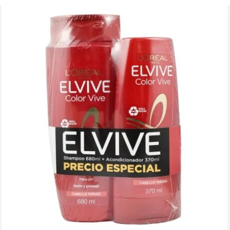 PACK ELVIVE COLOR VIVE SHAMPOO 680ml + ACONDICIONADOR 370ml PACK ELVIVE COLOR VIVE SHAMPOO 680ml + ACONDICIONADOR 370ml