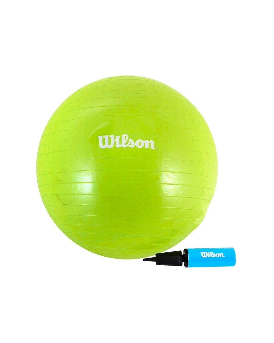 Pelota de Pilates Wilson 65cm Con Bomba color verde 