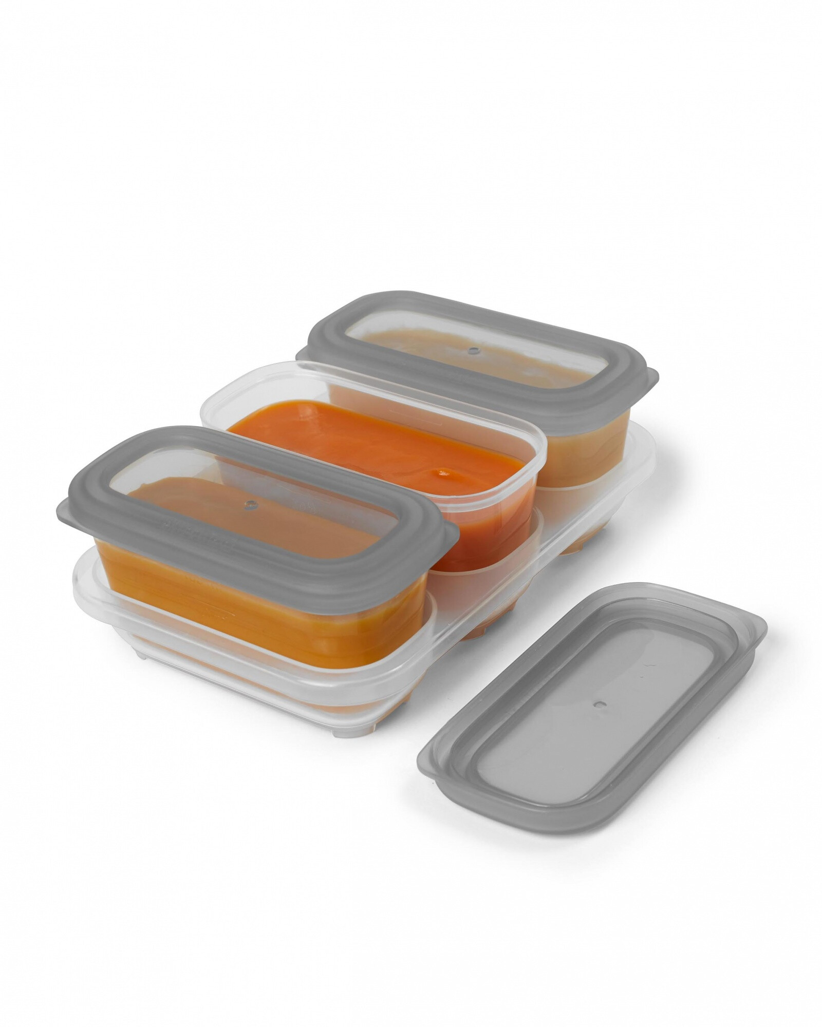Set tres tuppers aptos para freezer y microondas 177ml Sin color