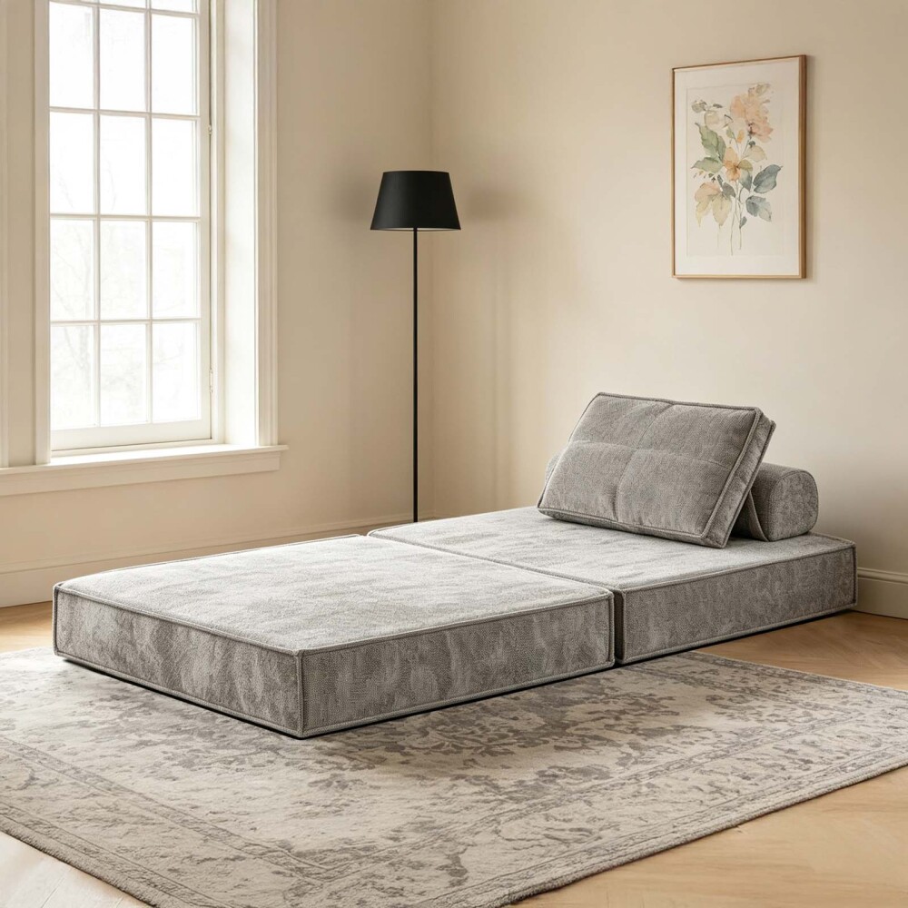 SOFÁ CAMA 1 CUERPO ESPUMA NATURAL-BEIGE BRUMA BEIGE