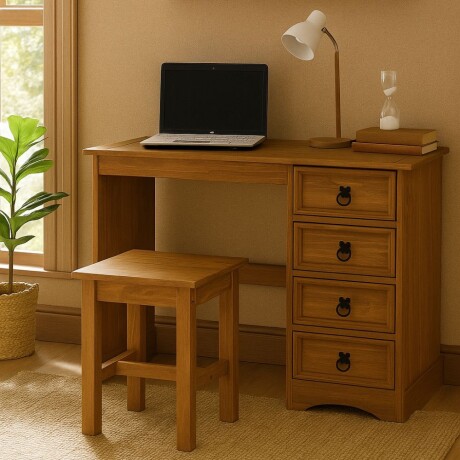 Escritorio 4 Cajónes Línea Naturale Roble