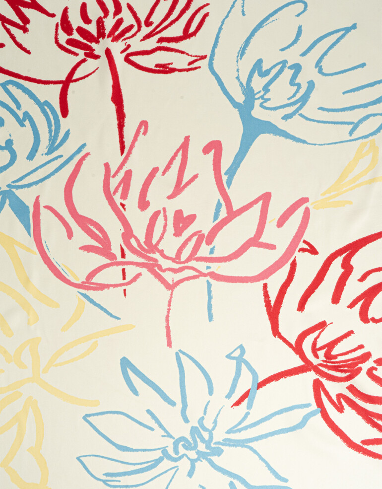 Pañuelos Raso Flores Pañuelo De Material Reciclado - Combinacion Multicolor