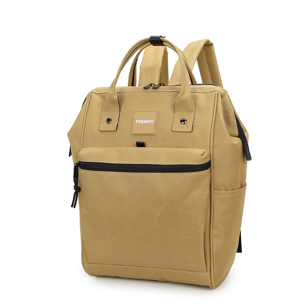 Mochila boca de pez multicierres - Beige 